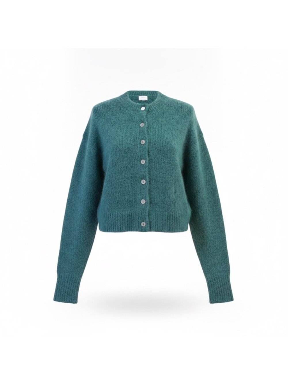 Cotton:On Womens Green Wool Blend Button-Up Cardigan Sweater Soft Textured Sz M
